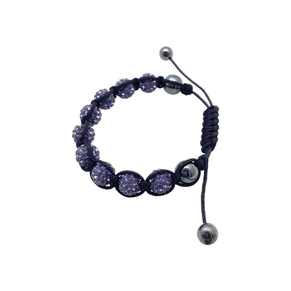 Macrame Shamballa Slider Bracelet - Picture 4 of 15